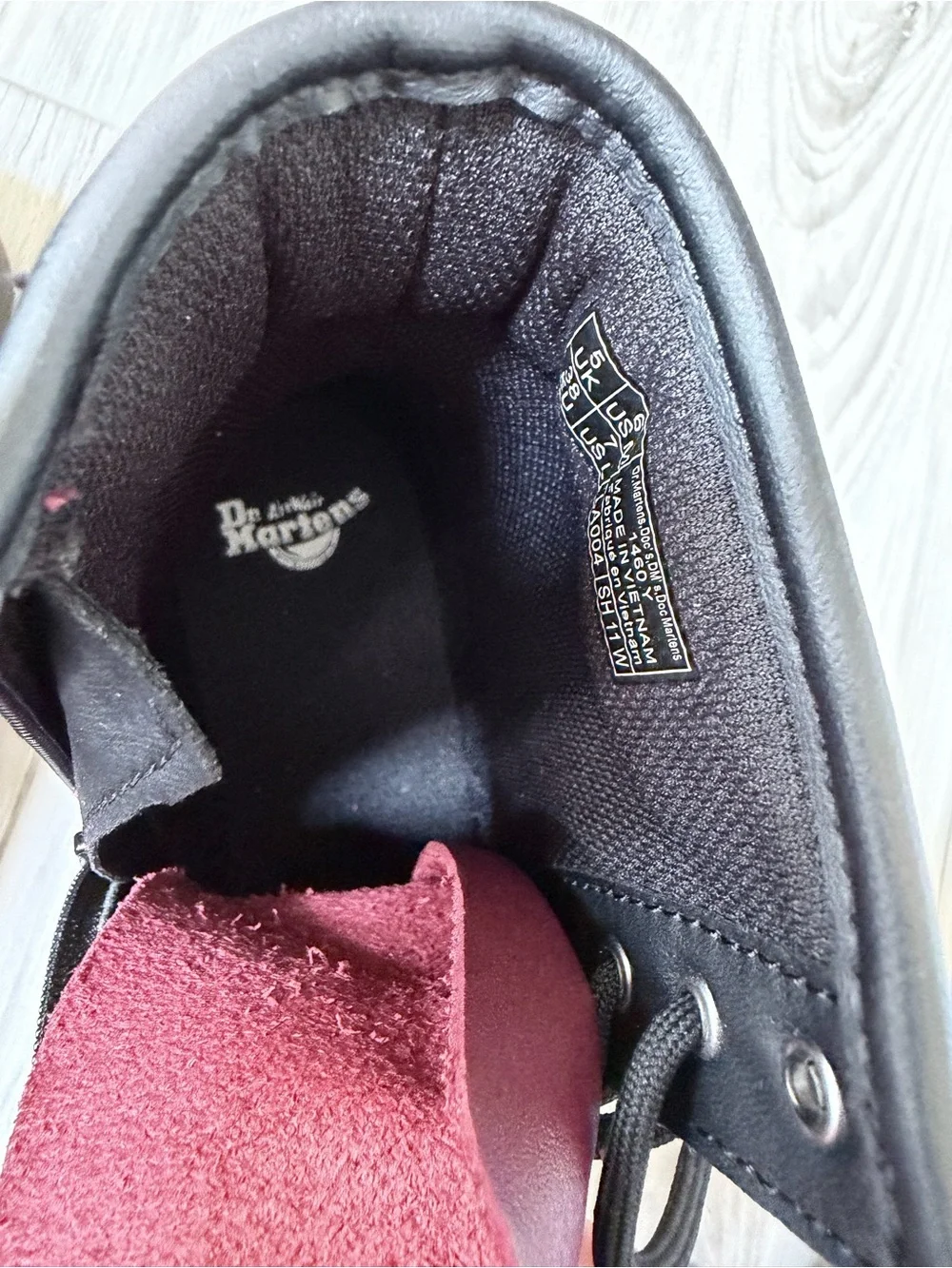 Dr. Martens 1460 Y Cherry Red Boots Women’s 7 Youth 6 NIB